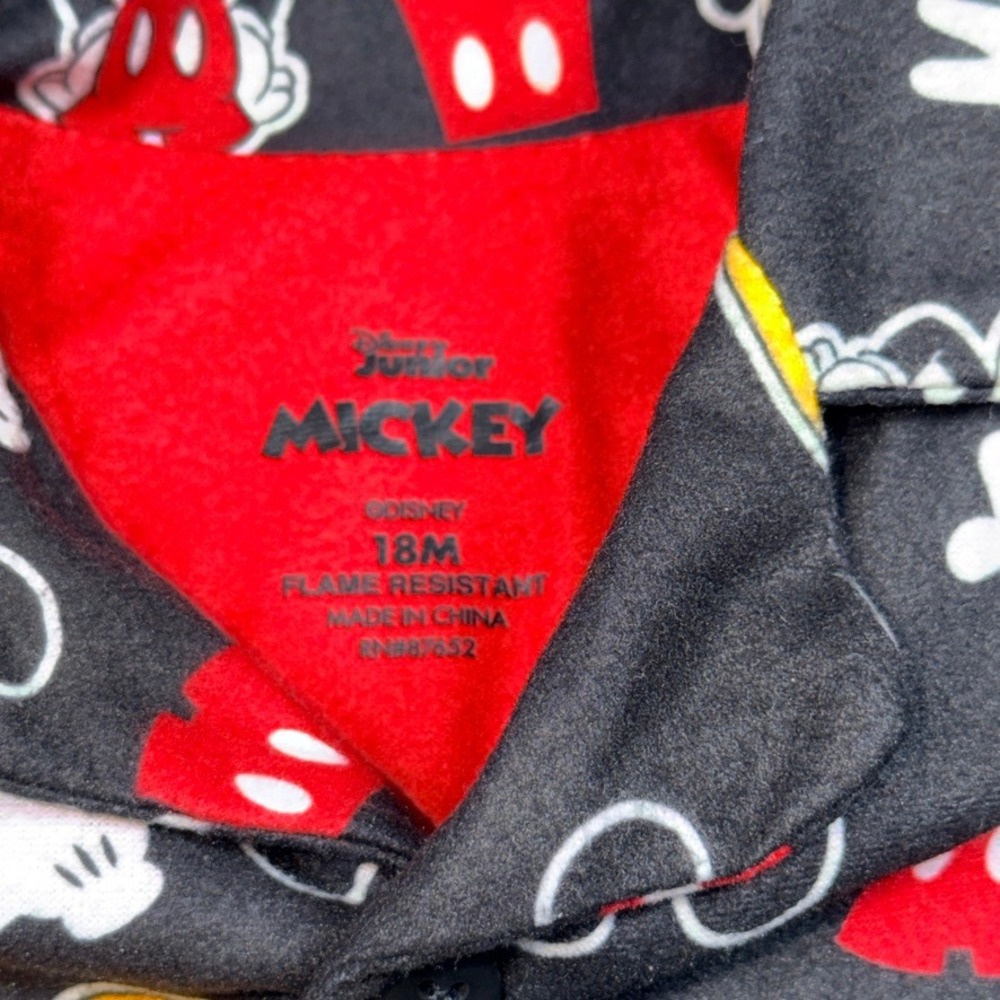 Disney Junior Mickey Mouse Boys 2 Piece Pajama Set Black Red 18M NEW - Picture 4 of 5